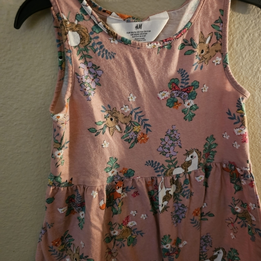 H&M Kids Dress in Blush with Whimsical Print - Picture 3 of 6